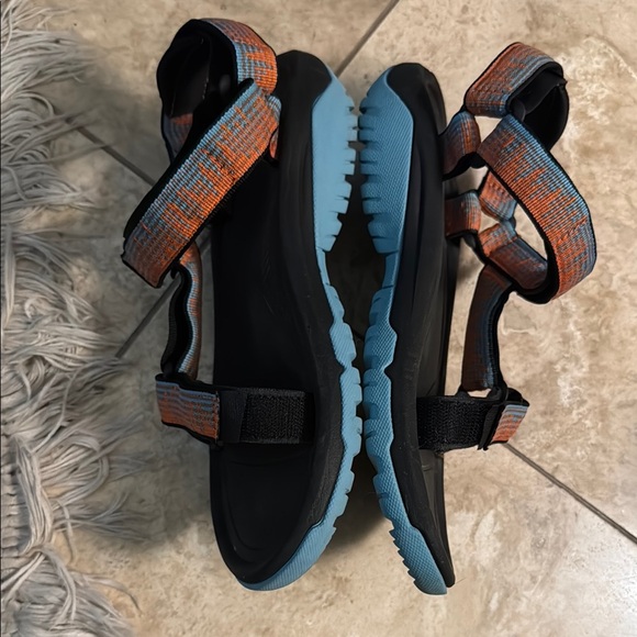 Teva Black and Orange Adventure Sandals - Picture 4 of 9